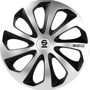 Set 4 copricerchi 14" pollici copriruota auto lazio spc1473svbk argento nero Compra Oggi Stesso